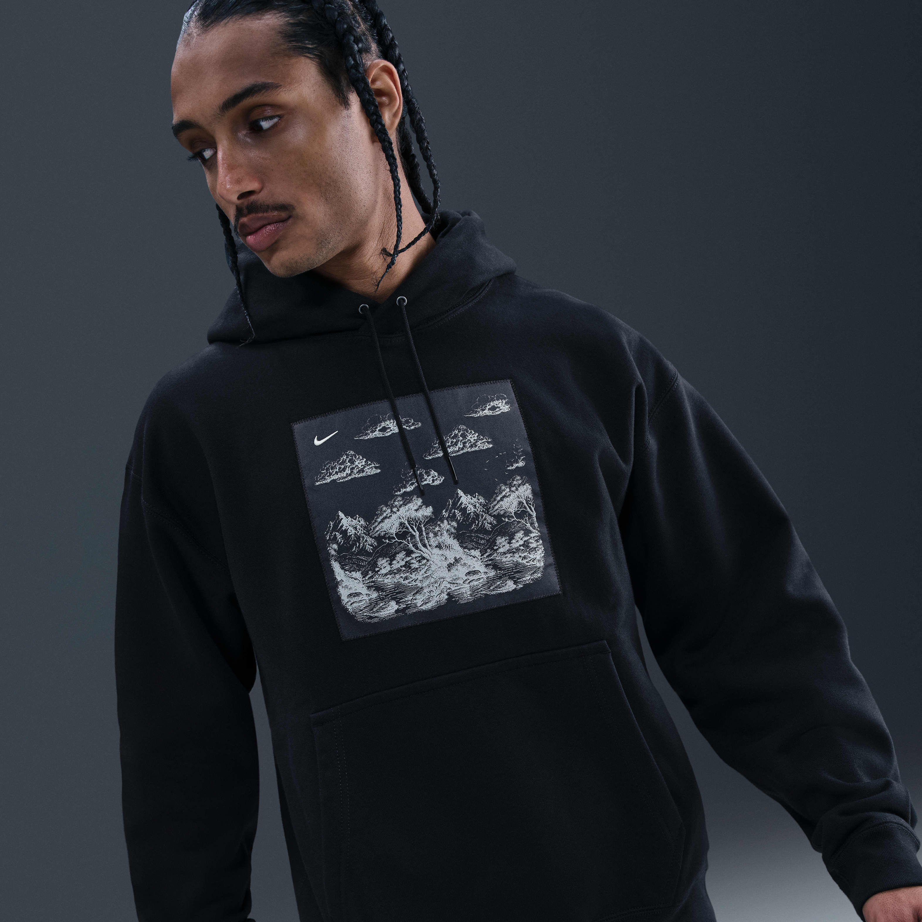 Nike Solo Swoosh Men's French Terry Pullover Hoodie. Nike.com